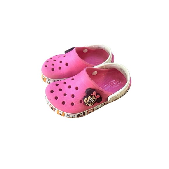 Crocs Toddler Girls Fun Lab Disney Minnie Mouse Band Clogs Size C9 - Picture 1 of 9